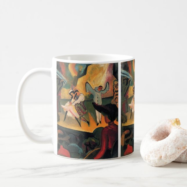 Ballet Russes, Russian Ballet by August Macke Coffee Mug (With Donut)