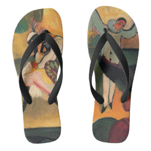 Ballet Russes, Russian Ballet by August Macke Flip Flops