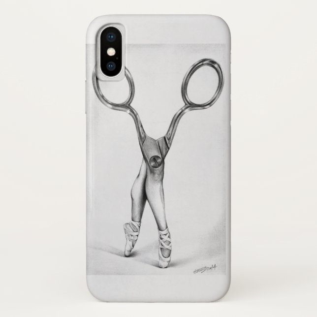 Ballet Scissors Ballerina Dance Surreal art Case-Mate iPhone Case (Back)