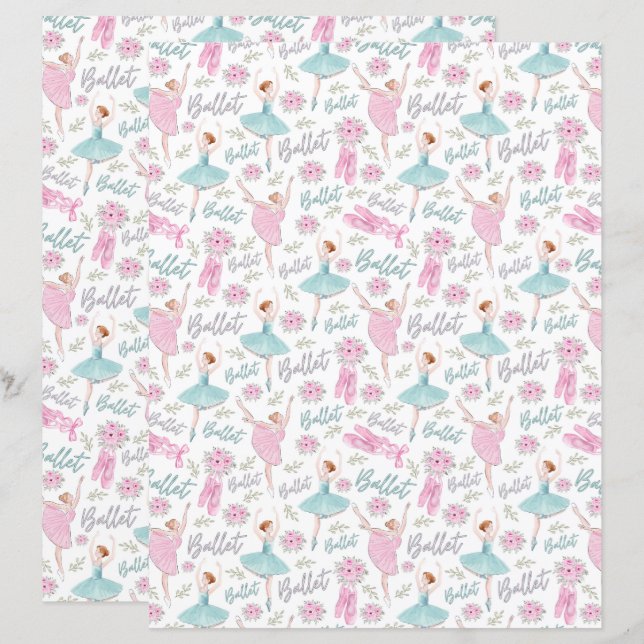 Ballet Scrapbook Paper (Front/Back)