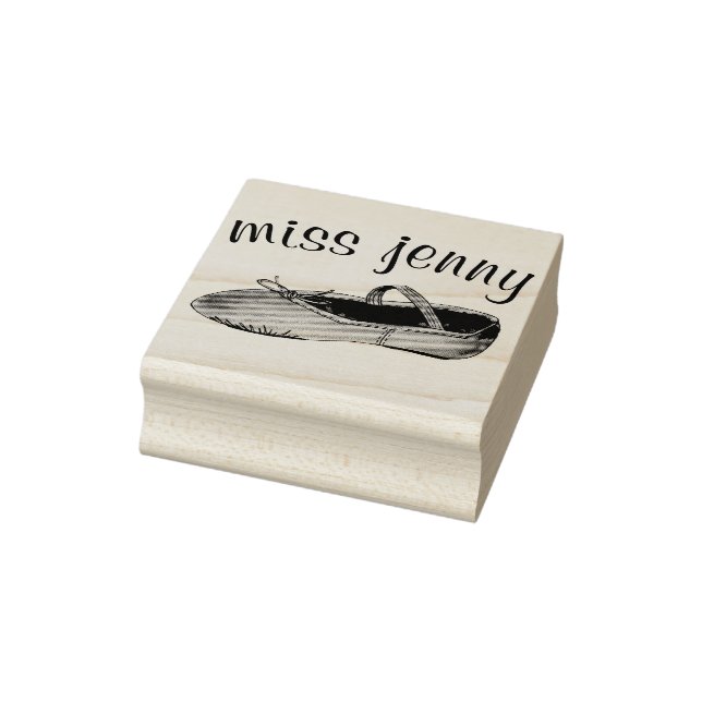 Ballet Shoe Dance Teacher Personalised Ballerina Rubber Stamp (Stamp)