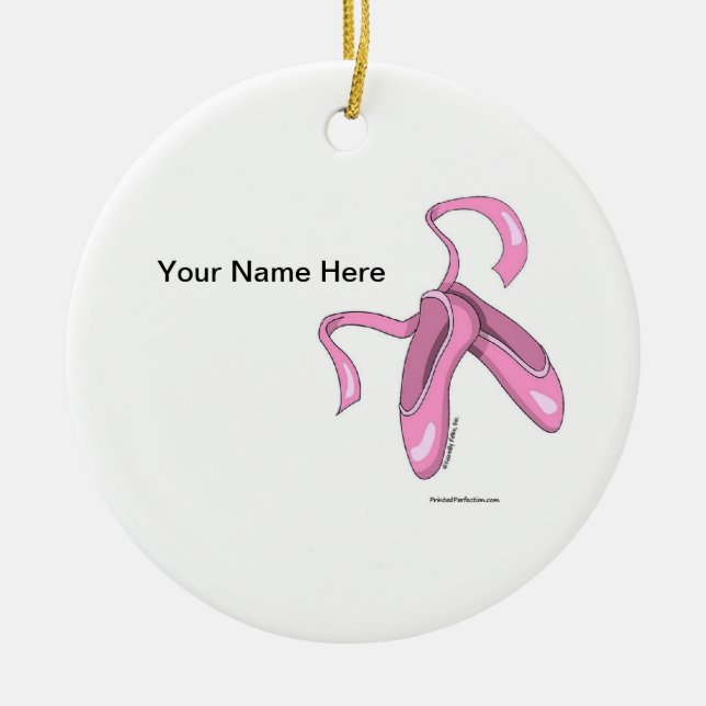 Ballet Shoes Ceramic Tree Decoration (Front)
