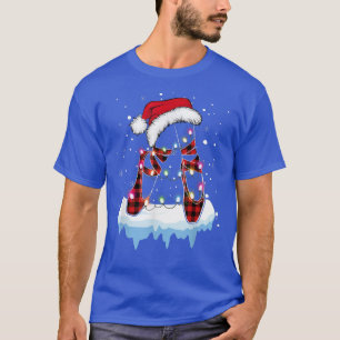 Ballet Shoes Christmas Lights Santa Ballerina Paja T-Shirt