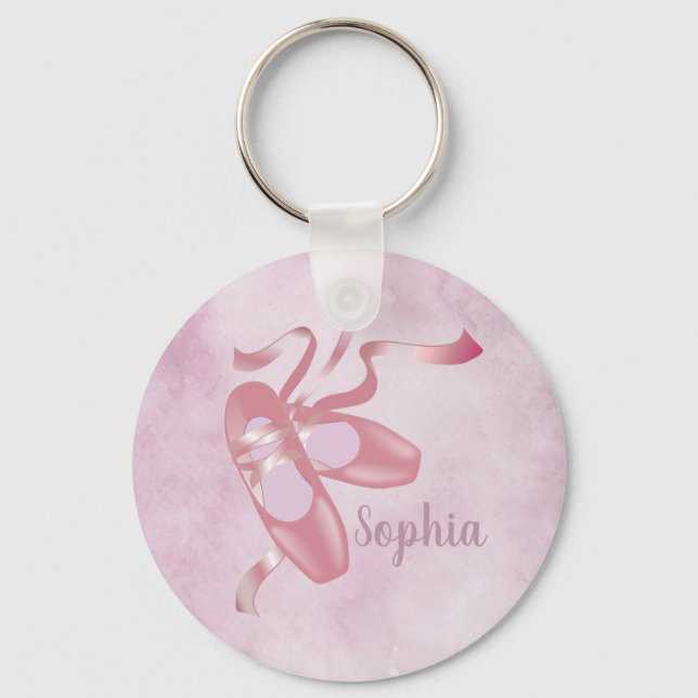 Ballet Shoes Design Keychain (Front)