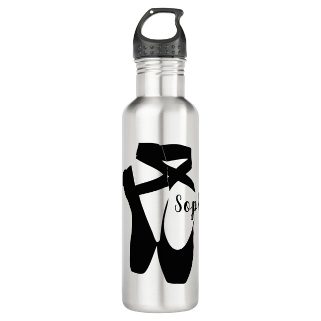 Ballet Shoes Slippers Design Water Bottle (Front)