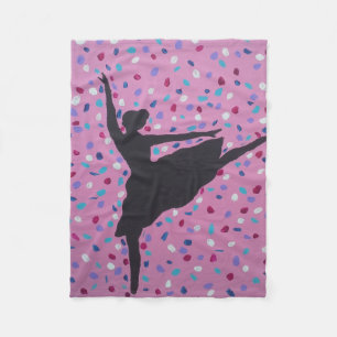 Ballet Silhouette Fleece Blanket