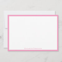 Ballet Slipper Pink Modern Border Flat Note