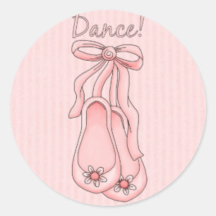 Ballet Slippers Classic Round Sticker