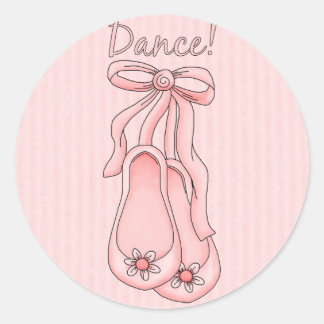 Ballet Slippers Classic Round Sticker