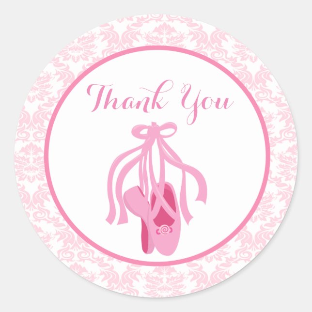 Ballet Slippers Favour Stickers (Front)