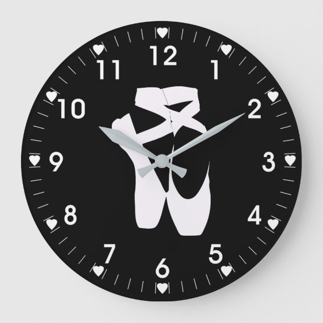 Ballet Slippers Large Clock (Front)