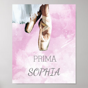 Ballet Slippers Personal Prima Pointe  Pink Poster