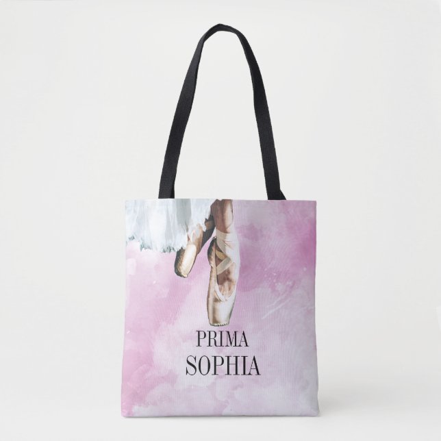Ballet Slippers Personal Prima Pointe  Pink Tote Bag (Front)