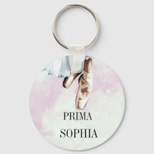 Ballet Slippers Pointe Personal Pink Key Ring