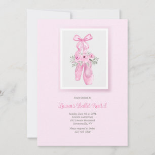 Ballet Slippers Recital Invitation