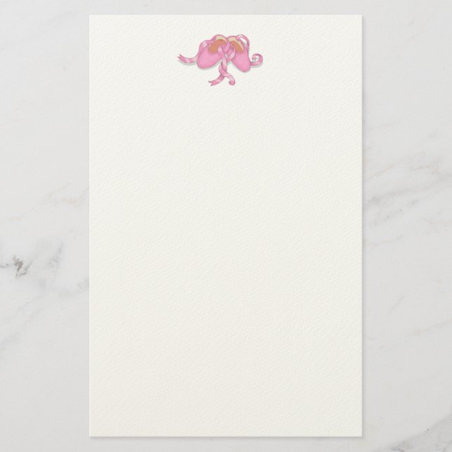 Ballet Slippers Stationery (Front)