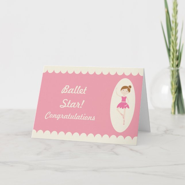 Ballet Star Congratulations Card (Front)