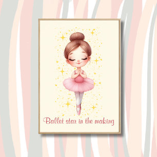 Ballet Star Girl's Poster
