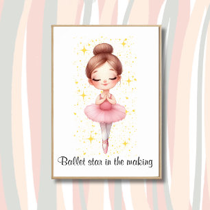 Ballet Star Girl's Poster
