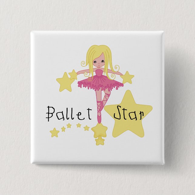 Ballet Star Tshirts and Gifts 15 Cm Square Badge (Front)