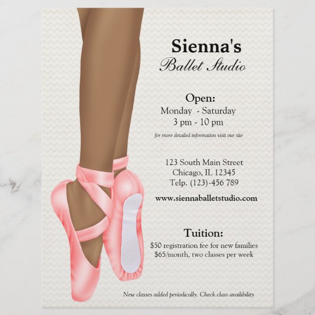 Ballet Studio Flyer (Front)