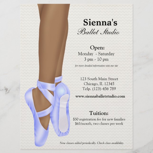 Ballet Studio Flyer (Front)