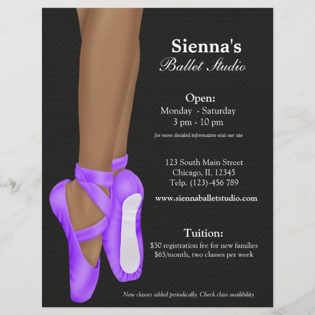 Ballet Studio Flyer (Front)