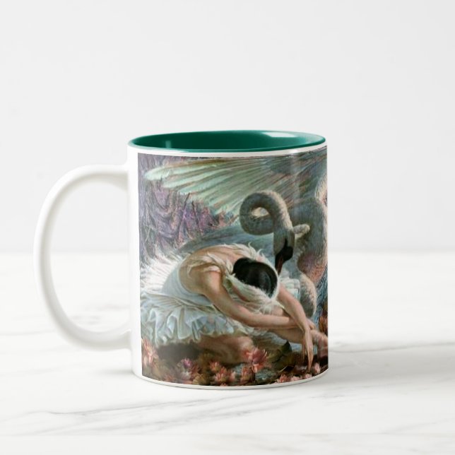 Ballet Swan Two-Tone Coffee Mug (Left)