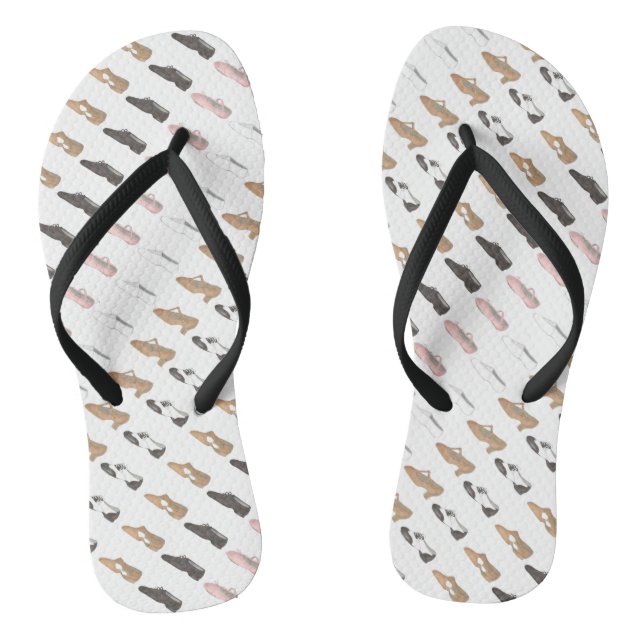Ballet Tap Jazz Lyrical Acro Character Dance Shoes Flip Flops (Footbed)