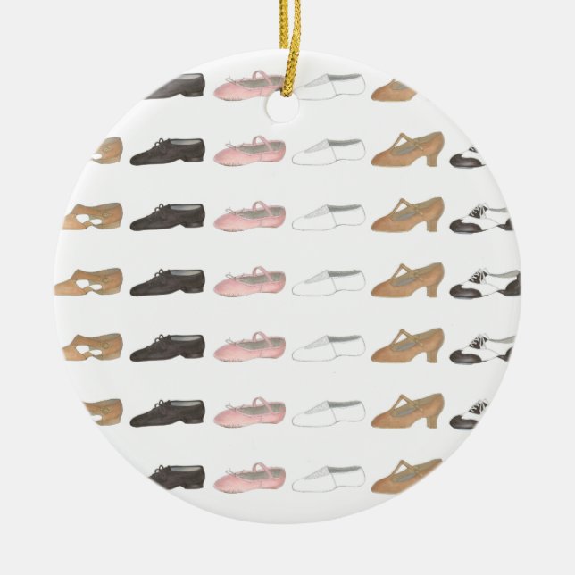 Ballet Tap Jazz Lyrical Acro Shoe Dance Teacher Ceramic Tree Decoration (Front)