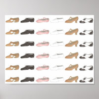 Ballet Tap Jazz Lyrical Dance Studio Shoe Poster