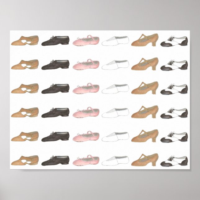 Ballet Tap Jazz Lyrical Dance Studio Shoe Poster (Front)