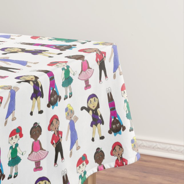 Ballet Tap Jazz Lyrical Hiphop Acro Dance Studio Tablecloth (In Situ)