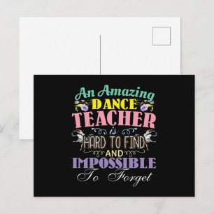 Ballet Teacher Appreciation - Amazing Quote Postcard