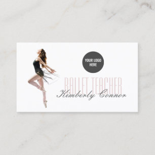 Ballet Teacher Dancing Lady Business Card