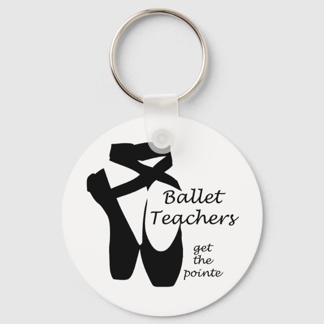 Ballet Teachers Ballerina Pointe Shoes Keychain (Front)
