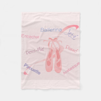 Ballet Terms Fleece Blanket