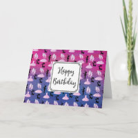 Ballet Theme Pattern with Dance Attire Birthday