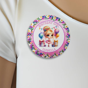 Ballet Themed Girl's Birthday Party 6 Cm Round Badge