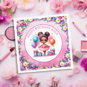 Ballet Themed Girl's Birthday Party Napkin
