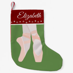 Ballet Toe Shoes Personalised Small Christmas Stocking