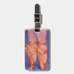 BALLET TOE SHOES PERSONALIZED LUGGAGE TAG