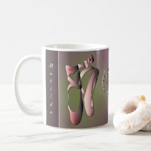 Ballet Toe Shoes with Monogram Coffee Mug