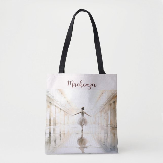 Ballet Tote Bag, Personalised with Quote (Front)