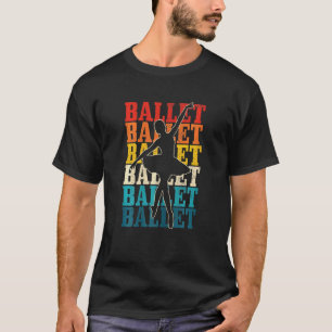 Ballet Vintage Retro Dancing Ballerina For Girls T-Shirt