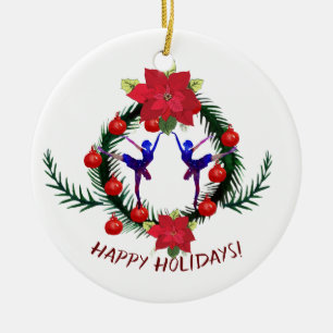 Ballet Winter Holidays Art Ceramic Tree Decoration