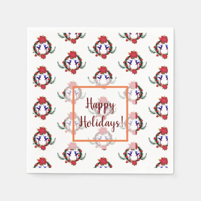 Ballet Winter Holidays Napkin (Front)