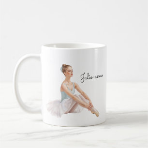 Ballet Woman Personalised  Coffee Mug