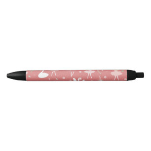 Ballet, Women & Girls, Cute Ballet Swan Pattern Black Ink Pen