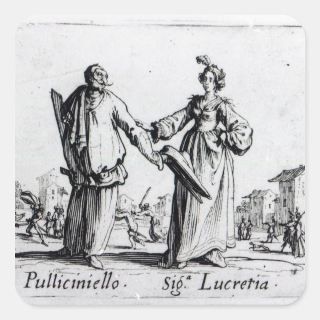 Balli de Sfessania, c.1622 2 Square Sticker (Front)